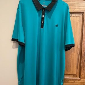 Adidas Golf Shirt Teal 2XL
